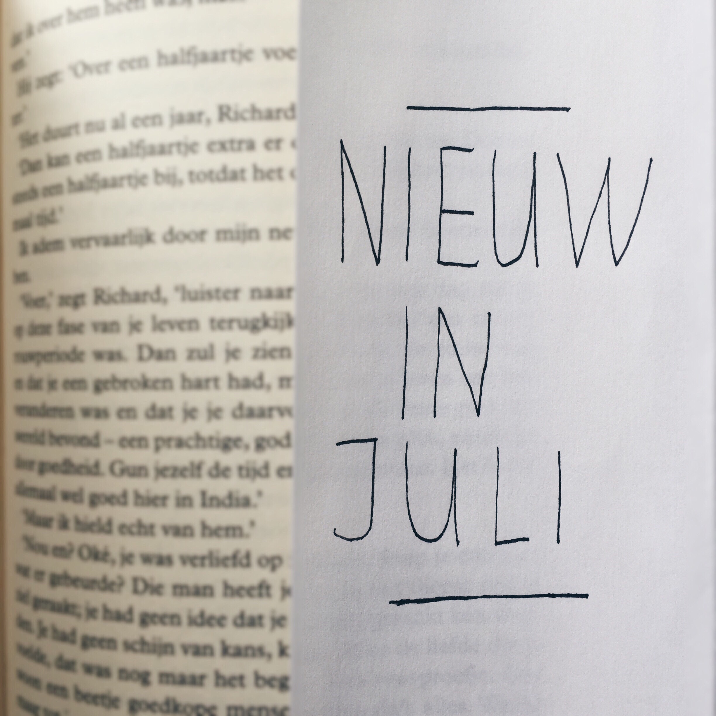 Nieuw in juli