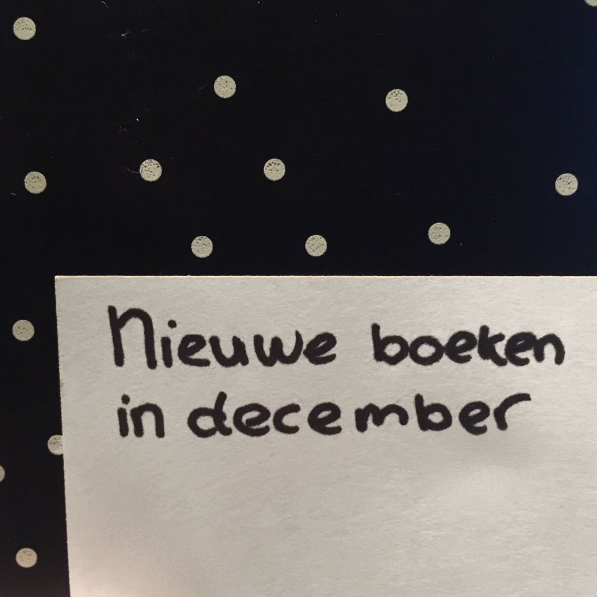 Nieuwe boeken in december
